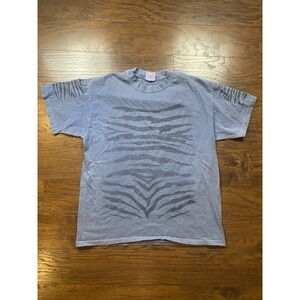Vtg 90s Ted Nugent Pigment Dye United Sportsmen America T-shirt Zebra Anvil USA